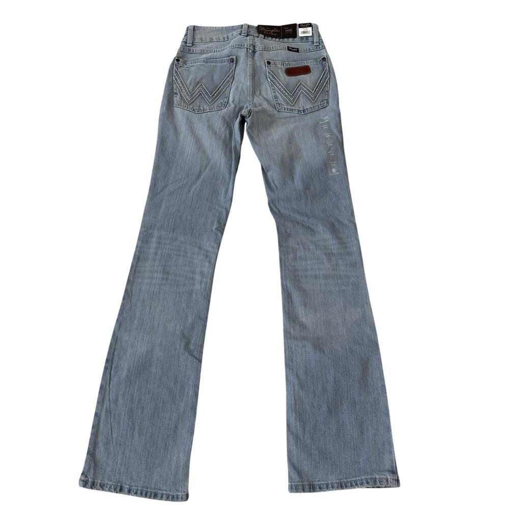 Wrangler Retro Women’s 1x34 Boot Cut Mae Mid Rise Light Wash Stretch Jeans NWT